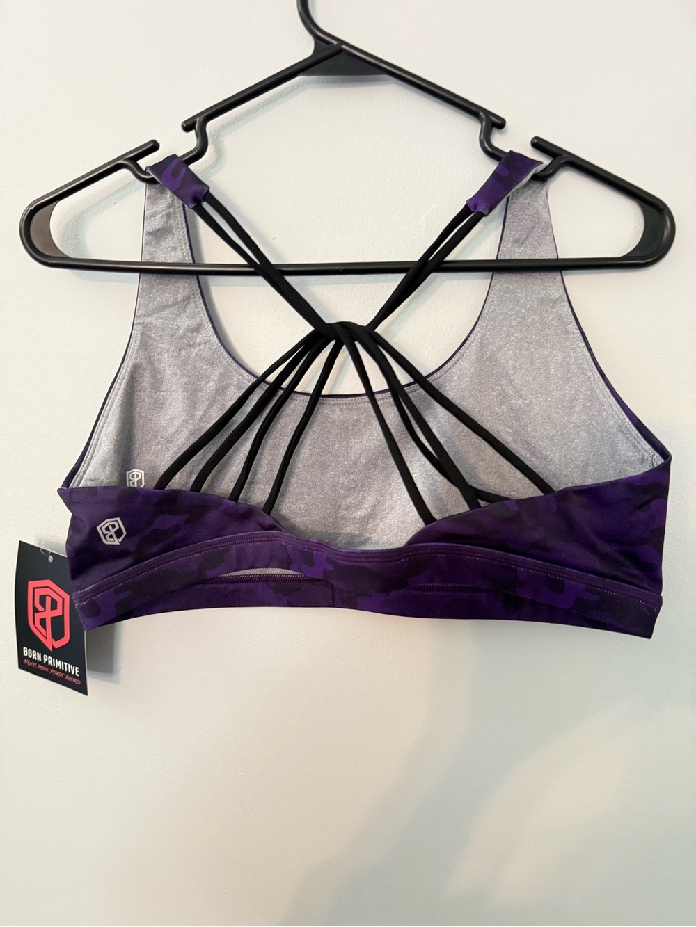 NWT Born Primitive purple camo vitality sports bra XXL - Picture 2 of 5